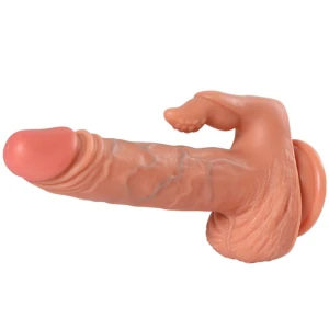 SHEQU - JULIAN DILDO E STIMOLATORE CLITORIDE CON VIBRAZIONE E TELECOMANDO 16 CM